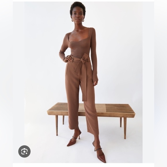 Wilfred Pants - NWOT ARITZIA WILFRED TIE FRONT PANT BURNT  ORANGE 4